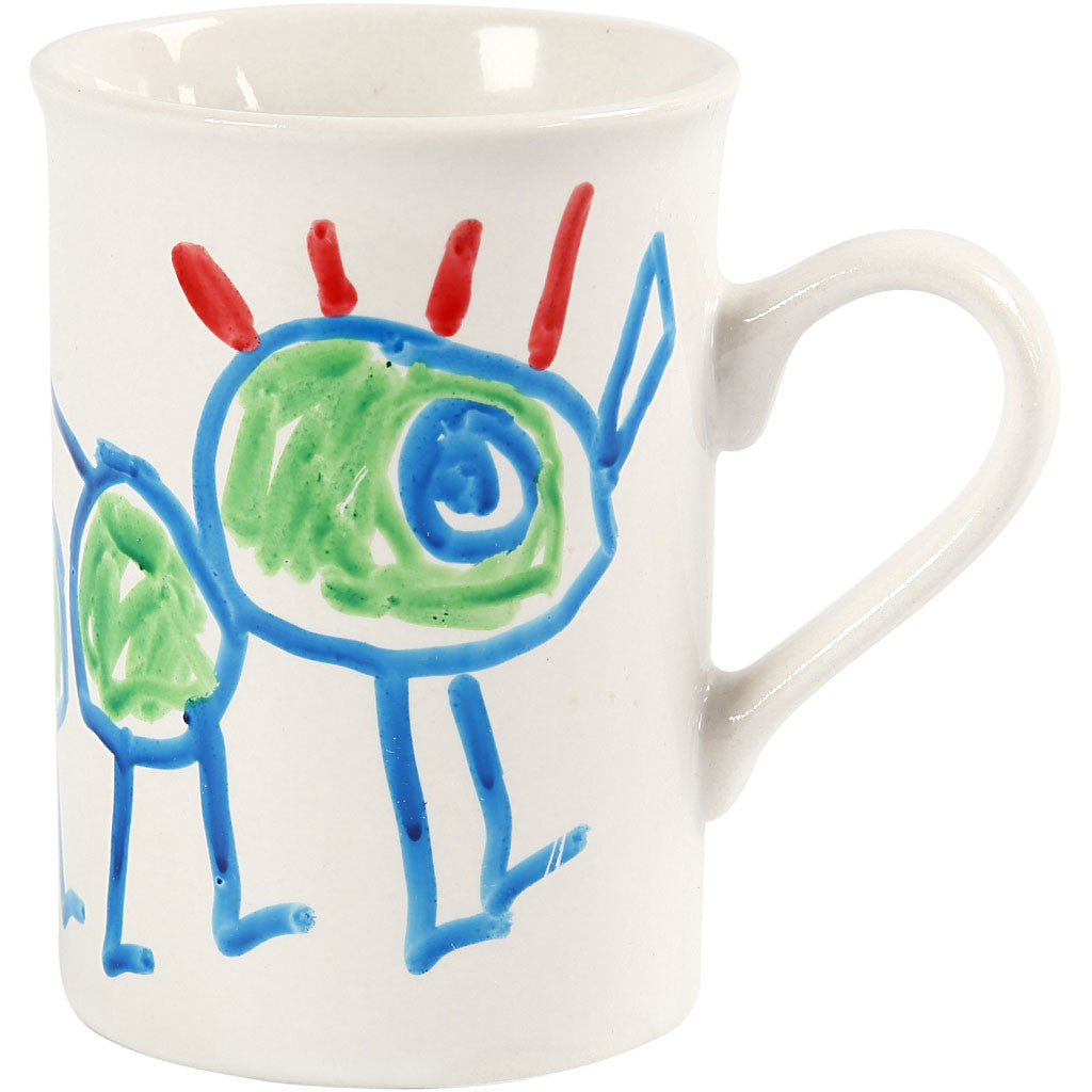 Tasse, H 10 cm, D 7,4 cm, 245 ml, Weiß, 1 Stk [HOB-555970]