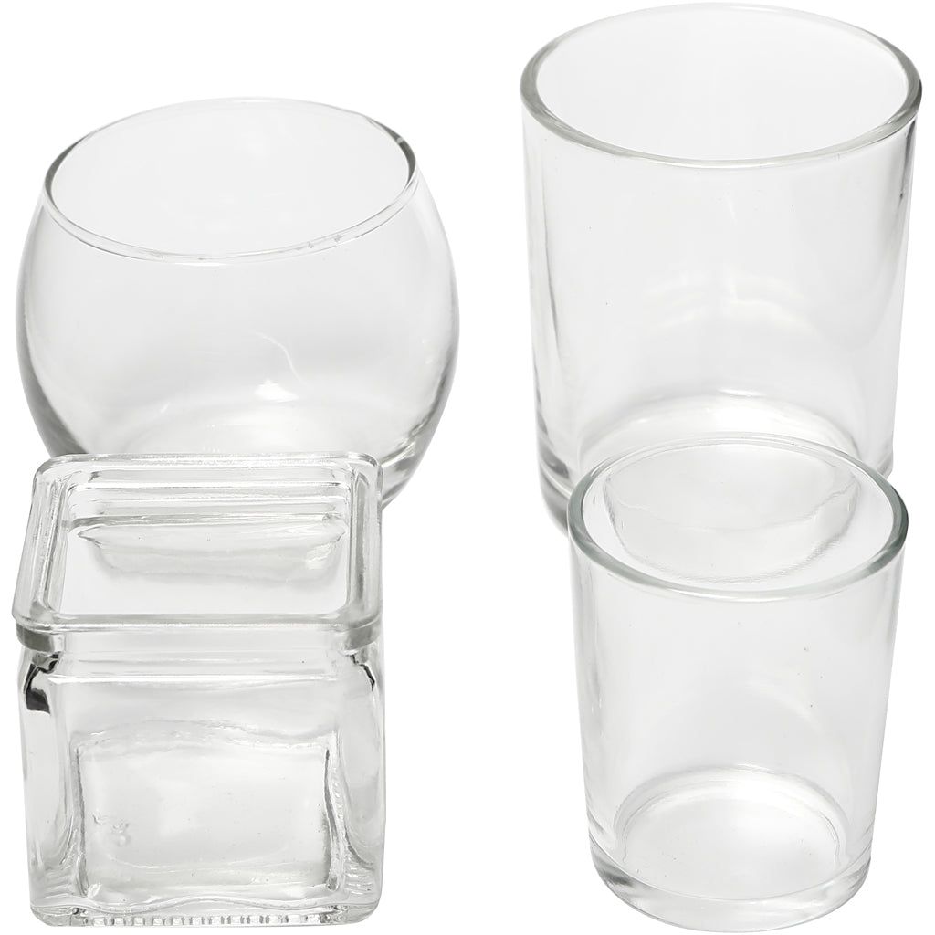 Tea Light Candle Holder, H: 5,3-8,4 cm, dia. 4,5-7,3 cm, Content may vary , 72 pc