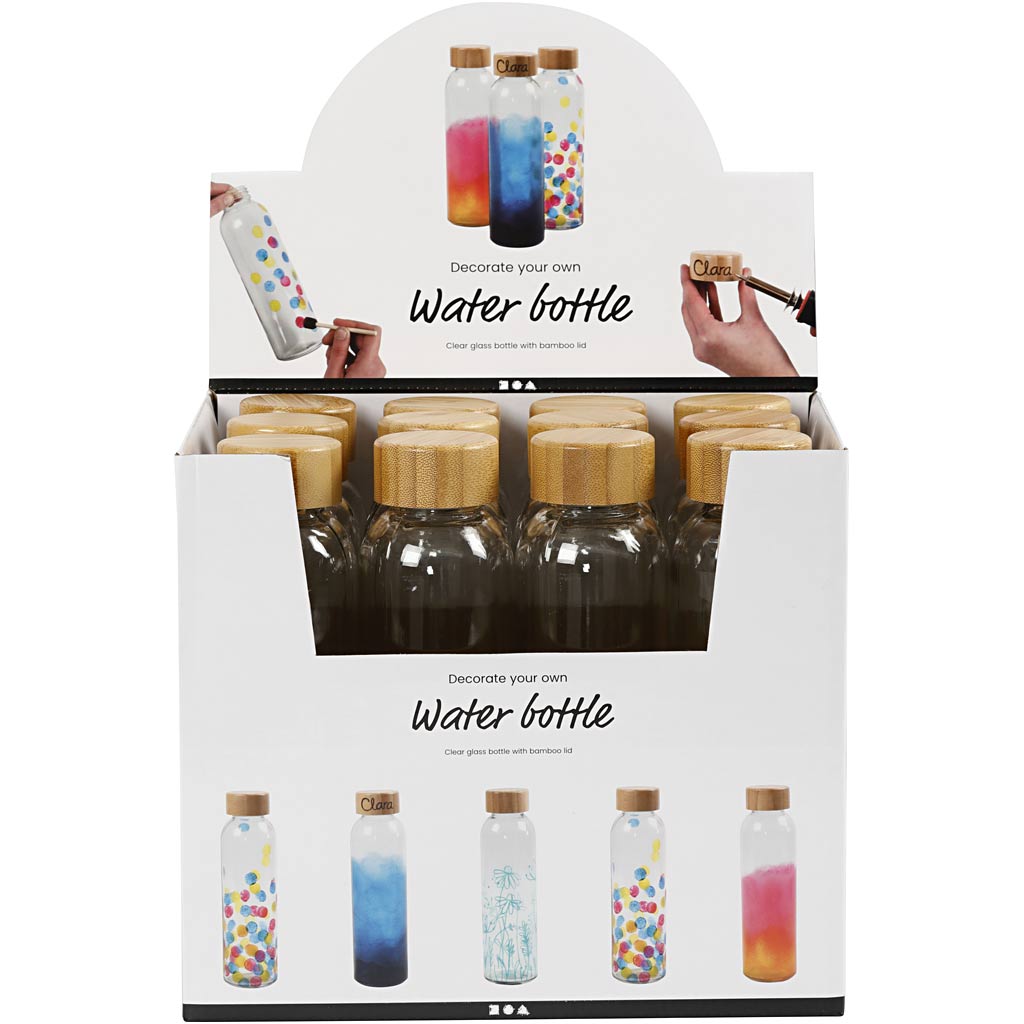 Wasserflasche, H 22 cm, D 6,7 cm, 500 ml, 12 Stk/ 1 Pck [HOB-55877]