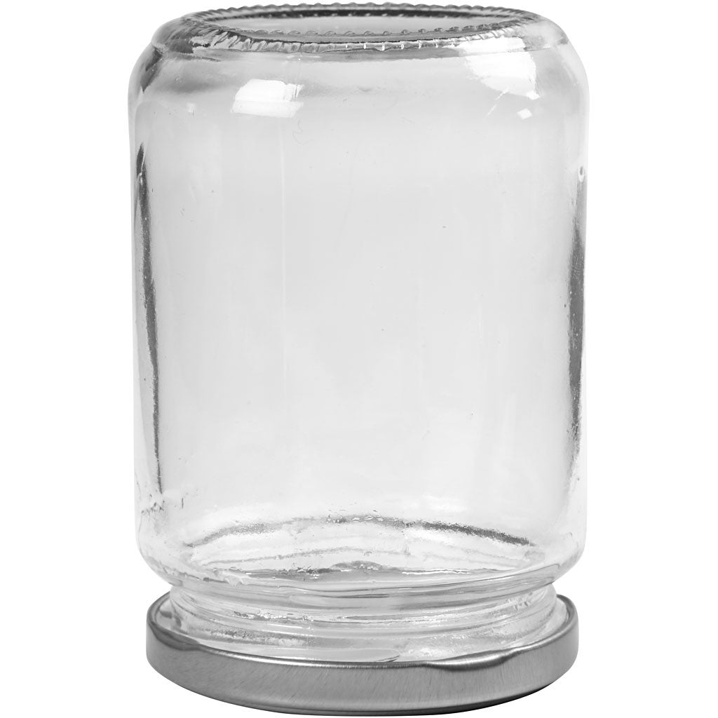 Einmachgläser, H 11 cm, D 7,5 cm, 370 ml, Transparent, 6 Stk/ 1 Pck [HOB-55911]