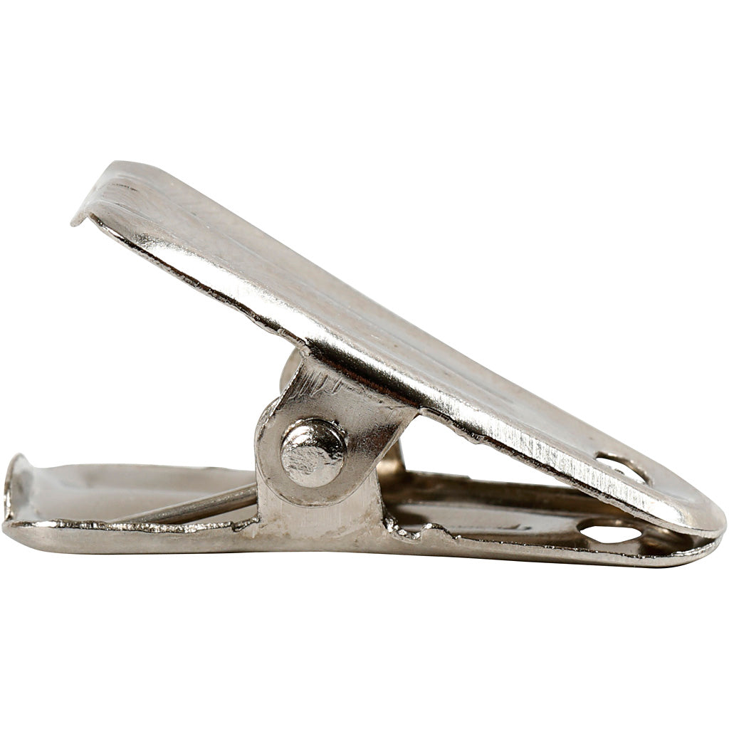 Deko-Klammer, L 27 mm, B 14 mm, Silber, 10 Stk/ 1 Pck [HOB-559540]