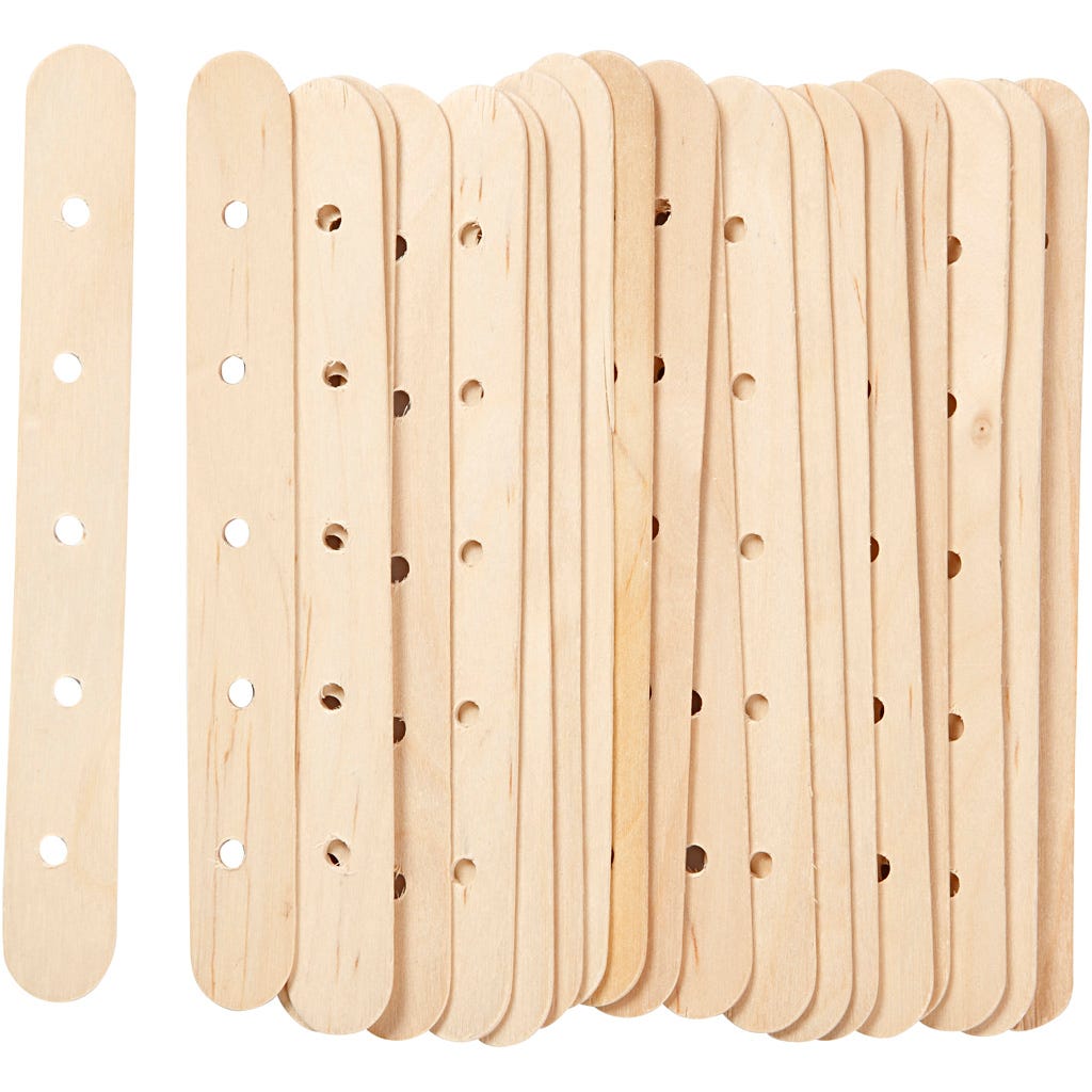 Baustäbe, L 15 cm, B 1,8 cm, Lochgröße 4 mm, 20 Stk/ 1 Pck [HOB-563030]