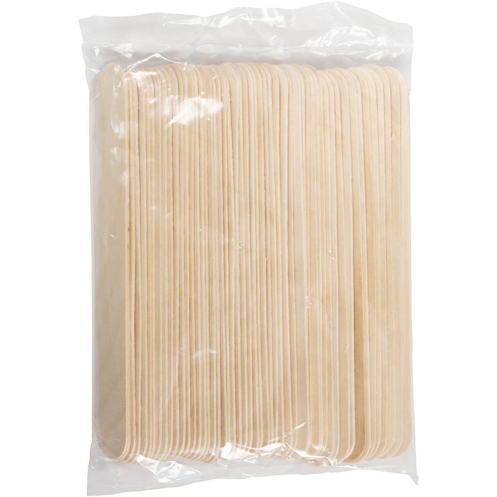 Eisstiele, L 20 cm, B 25 mm, Natur, 50 Stk/ 1 Pck [HOB-563060]