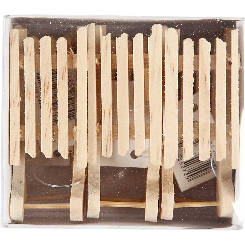 Holzschlitten, Größe 6,5x2,5 cm, 6 Stk/ 1 Pck [HOB-564750]