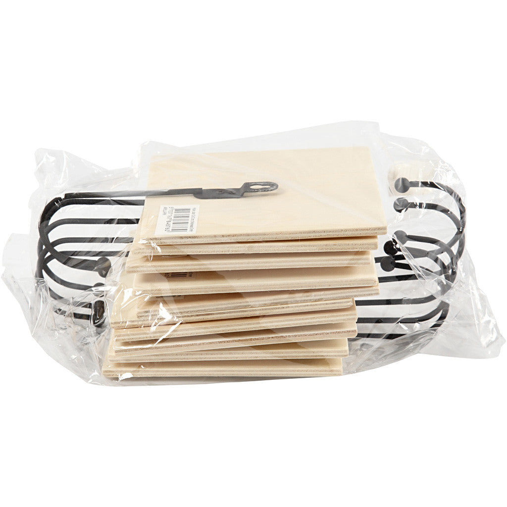 Garderobenhaken, Größe 12x12 cm, Dicke 5 mm, 10 Stk/ 1 Pck [HOB-56728]