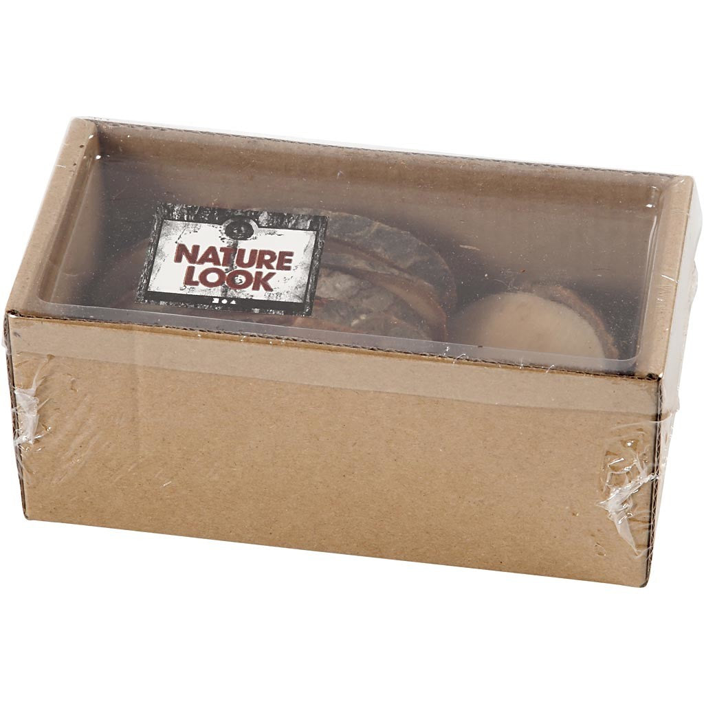 Holzscheiben, Größe 9,5x6 cm, Dicke 6 mm, 12 Stk/ 1 Pck [HOB-568011]