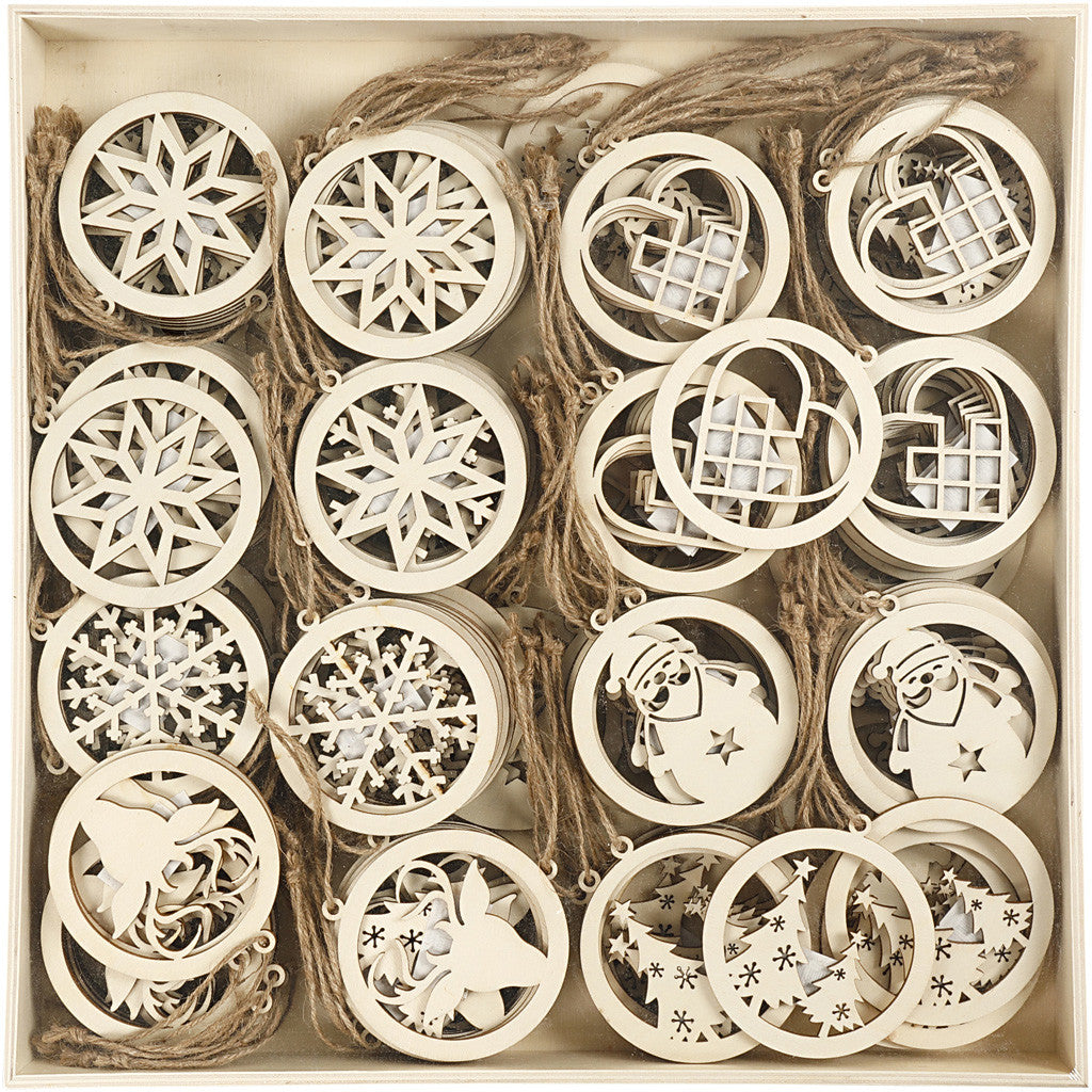 Weihnachtsschmuck, D 8 cm, Dicke 0,3 cm, 144 Stk/ 1 Pck [HOB-56808]