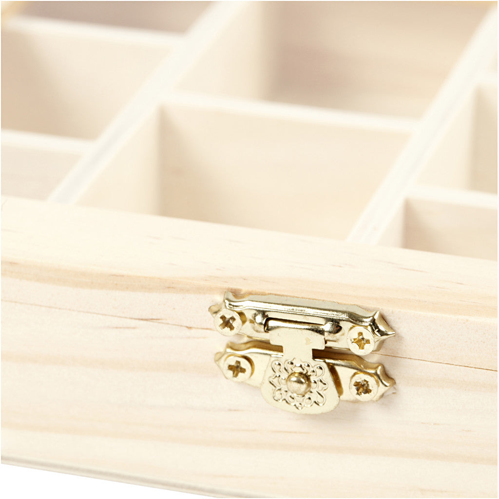 Kiste mit Glasdeckel, Größe 15,5x20,5x3,5 cm, Lochgröße 4,3x6,6 cm, 1 Stk [HOB-56930]