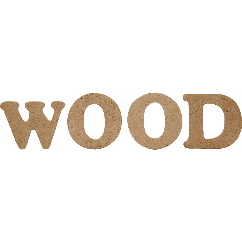 Buchstaben & Zahlen, H 4 cm, Dicke 2,5 mm, 288 Stk/ 1 Pck [HOB-57408]