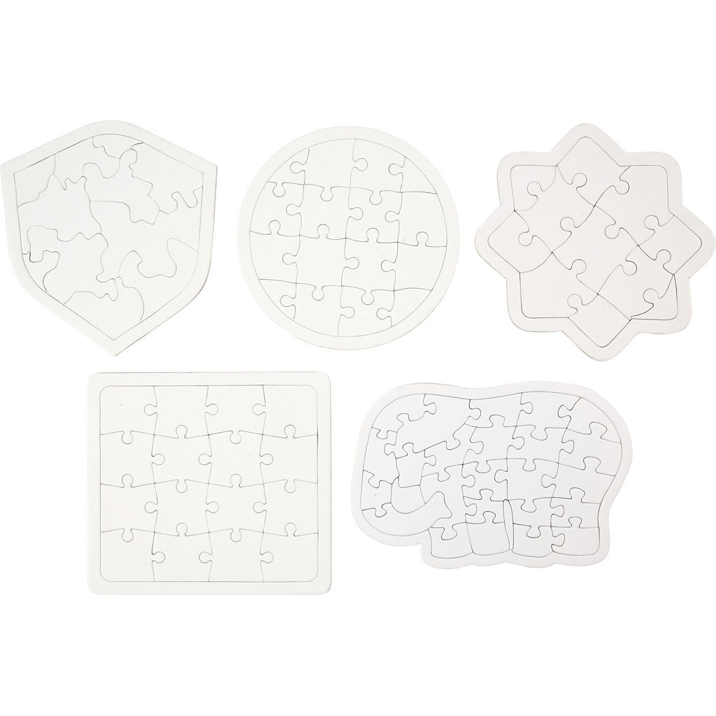 Puzzles, Größe 17-21 cm, Weiß, 10 Stk/ 1 Pck [HOB-57476]