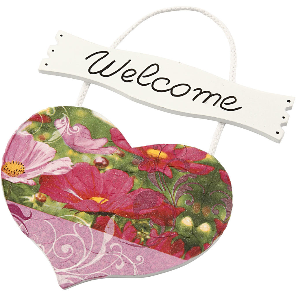 Herz mit Schild, Größe 28x19 cm, Dicke 5 mm, 1 Stk [HOB-574840]