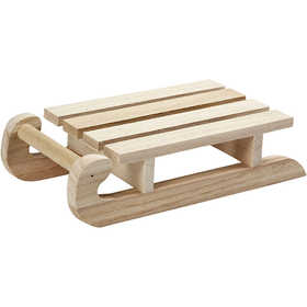 Holzschlitten, H 5 cm, L 19,5 cm, B 10 cm, 1 Stk [HOB-576960]