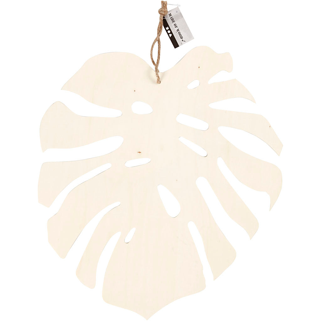 Monstera-Blatt, H 35 cm, T 3 mm, B 34 cm, 1 Stk [HOB-57905]
