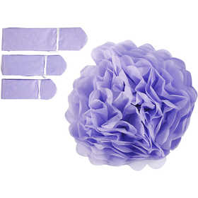 Seidenpapier-Pompons, D 20+24+30 cm, 16 g, Flieder, 3 Stk/ 1 Pck [HOB-590005]