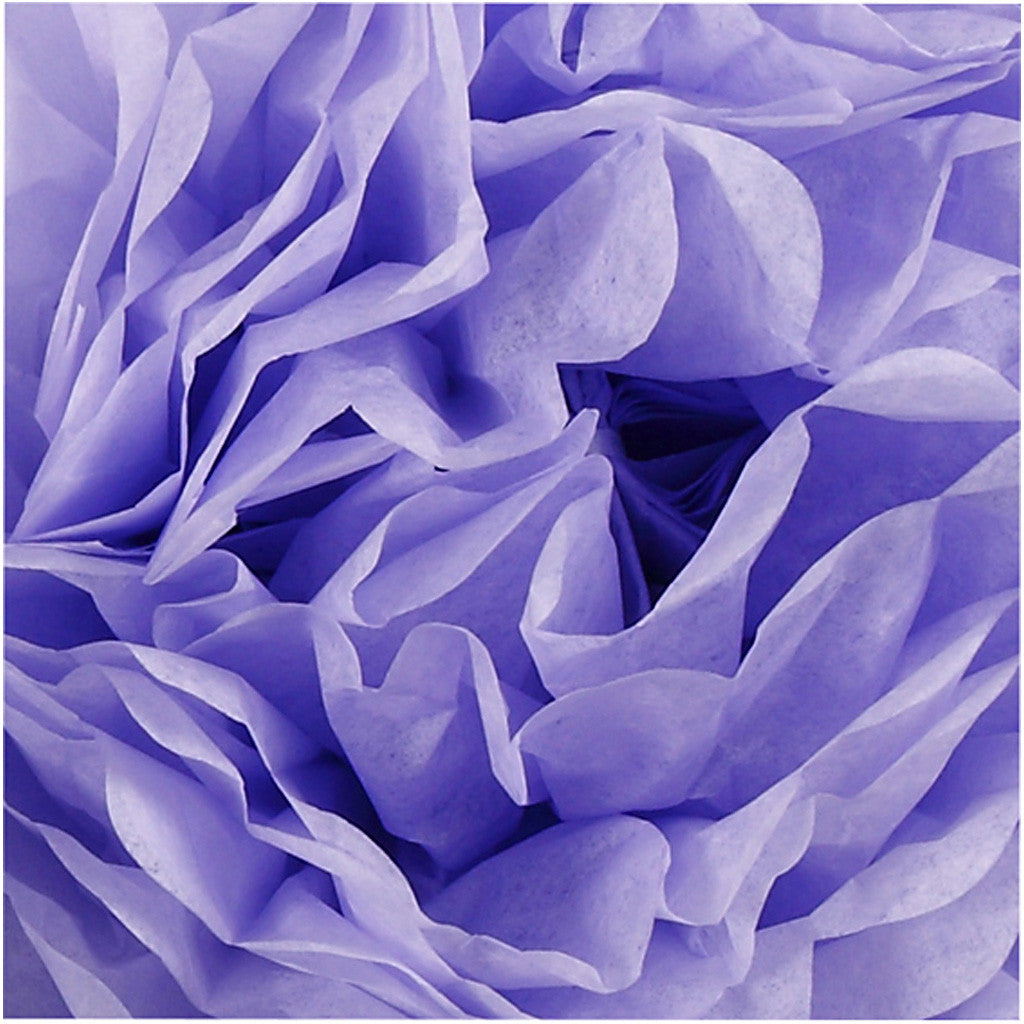 Seidenpapier-Pompons, D 20+24+30 cm, 16 g, Flieder, 3 Stk/ 1 Pck [HOB-590005]