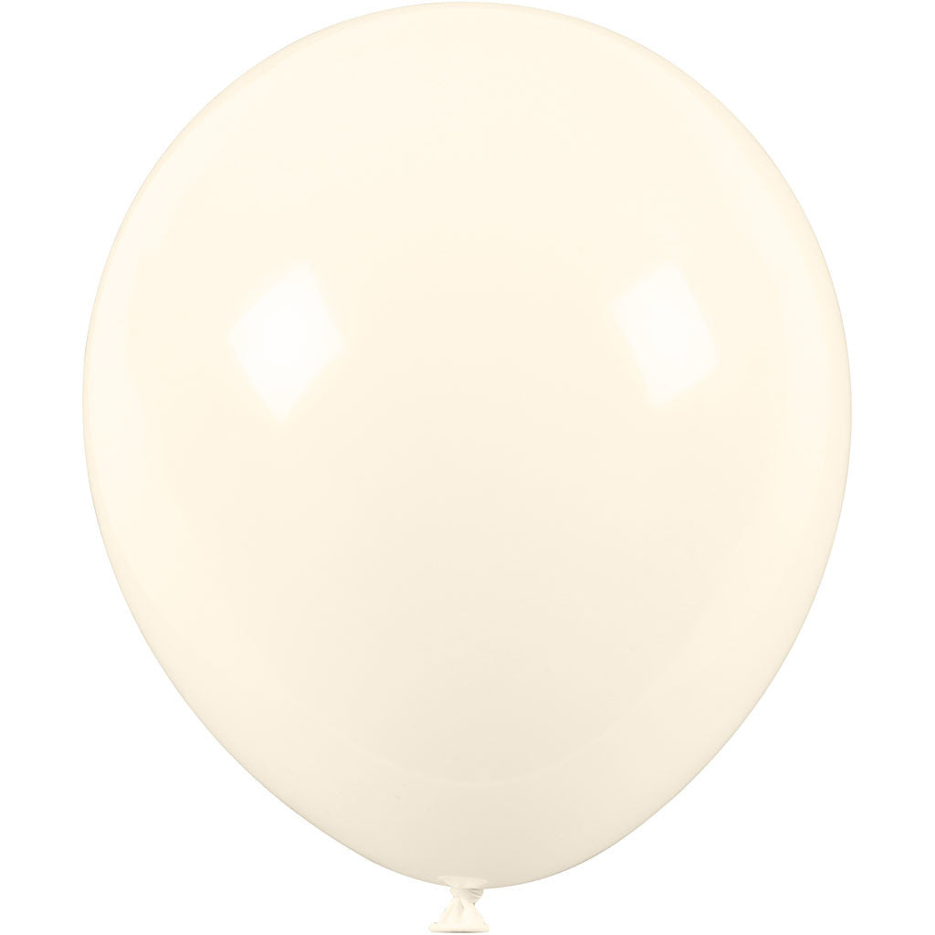 Ballons, Rund, D 23 cm, Weiß, Perlmutt, 10 Stk/ 1 Pck [HOB-59148]