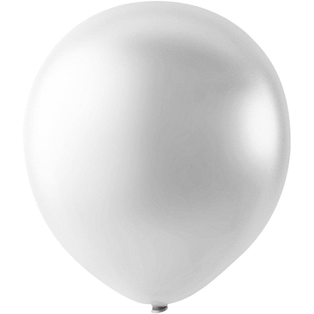 Ballons, D 23 cm, Weiß, 10 Stk/ 1 Pck [HOB-592001]