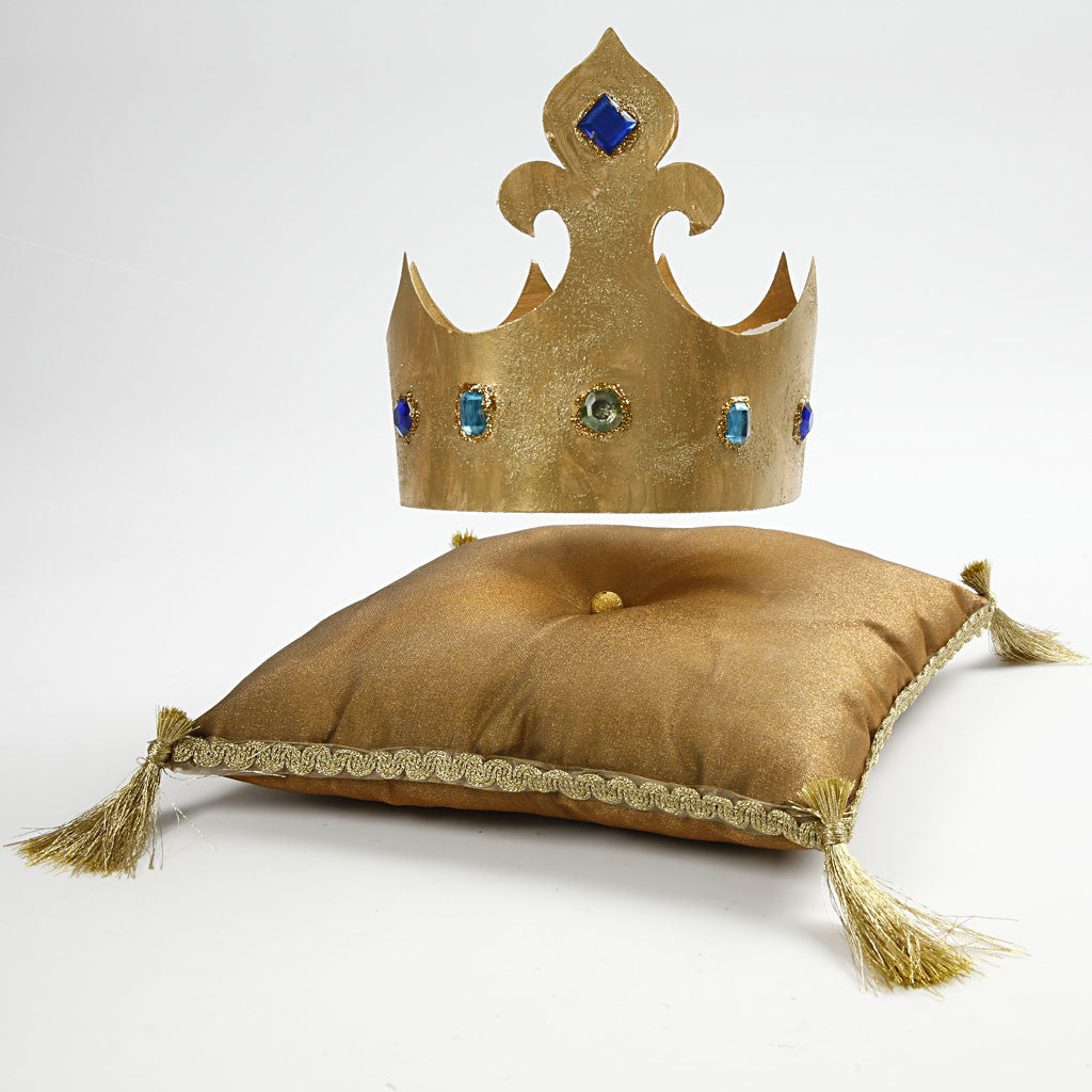 Kronen, H 10-16,5 cm, L 60 cm, 230 g, Weiß, 5 Stk/ 1 Pck [HOB-59262]