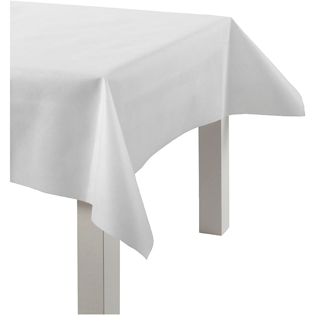 Tablecloth made of Imitation Fabric, W: 125 cm, 70 g, white, 10 m/ 1 roll