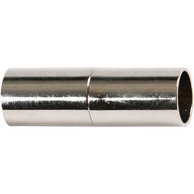 Magnetverschluss, L 23 mm, Lochgröße 6 mm, Versilbert, 2 Stk/ 1 Pck [HOB-60023]