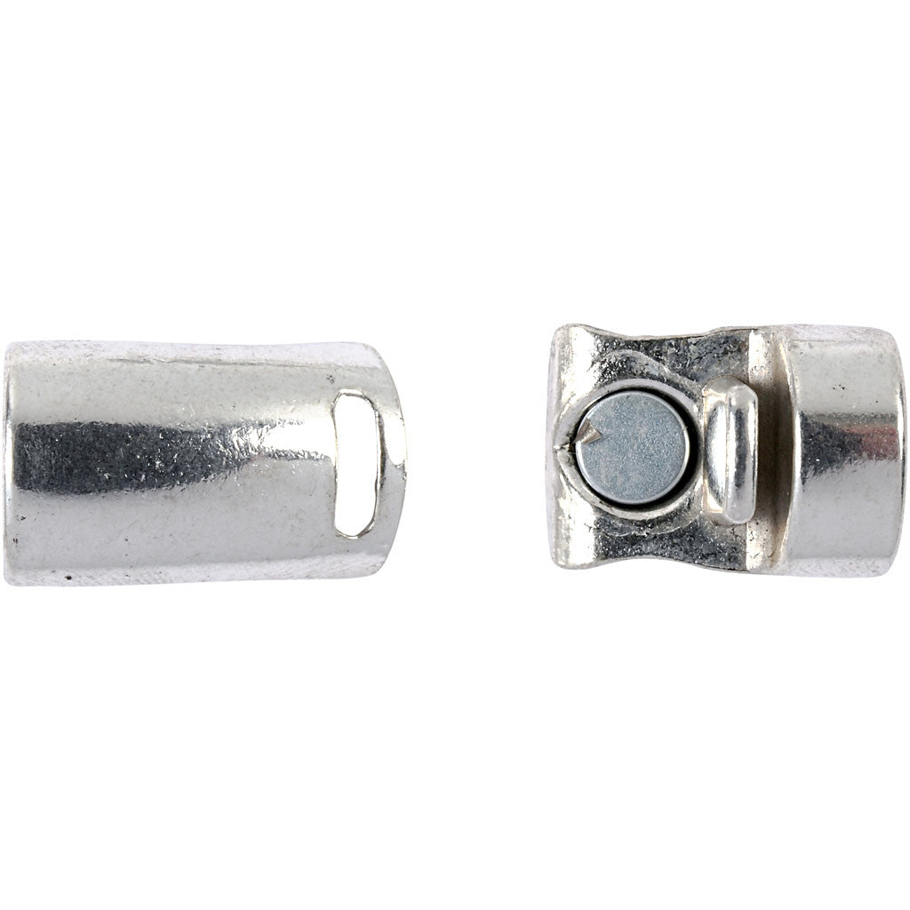 Magnetverschluss, D 26 mm, Lochgröße 10 mm, Antiksilber, 1 Stk [HOB-60146]