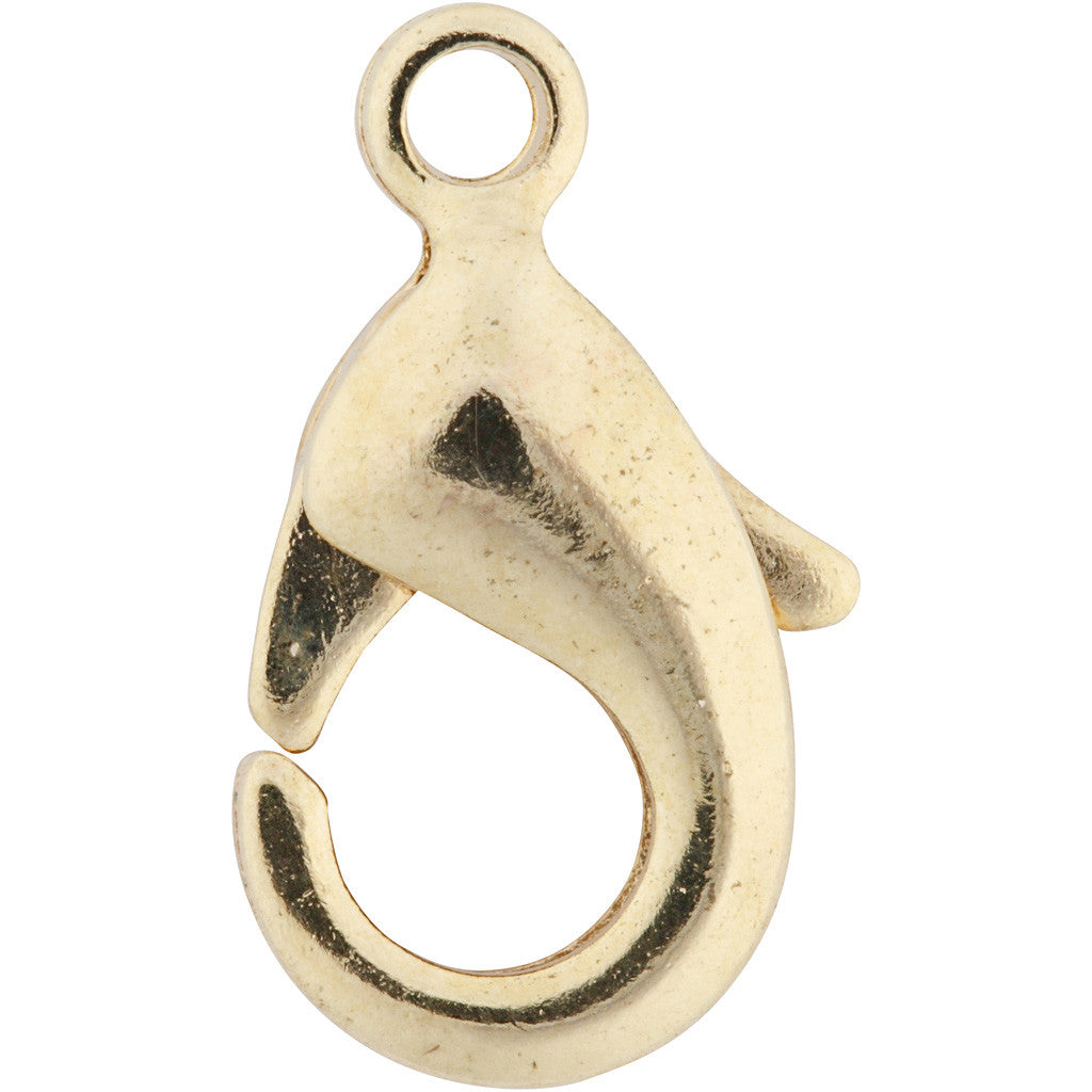 Karabinerhaken, L 10,1 mm, Vergoldet, 100 Stk/ 1 Pck [HOB-61051]