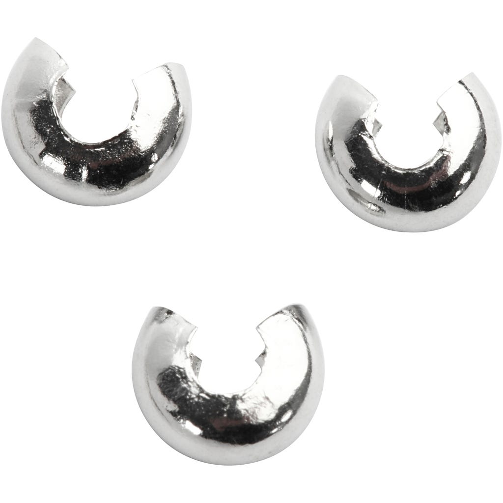 Kalotte, D 5 mm, Versilbert, 50 Stk/ 1 Pck [HOB-610610]