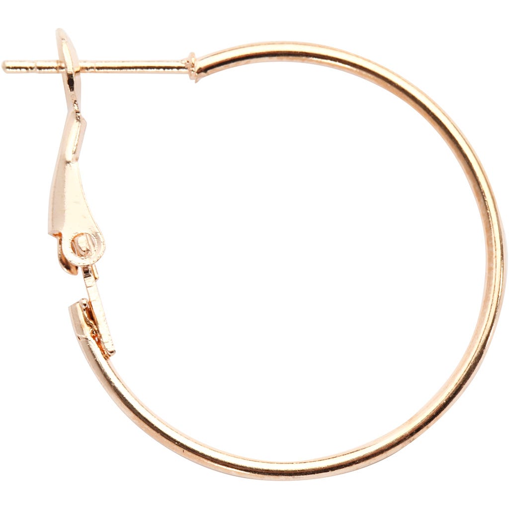 Ohrringe, D 25 mm, Vergoldet, 8 Stk/ 1 Pck [HOB-61067]