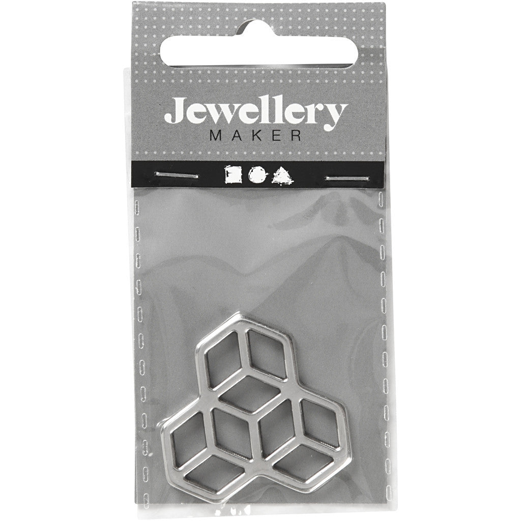 Schmuckanhänger, D 30 mm, Versilbert, 1 Stk [HOB-61165]