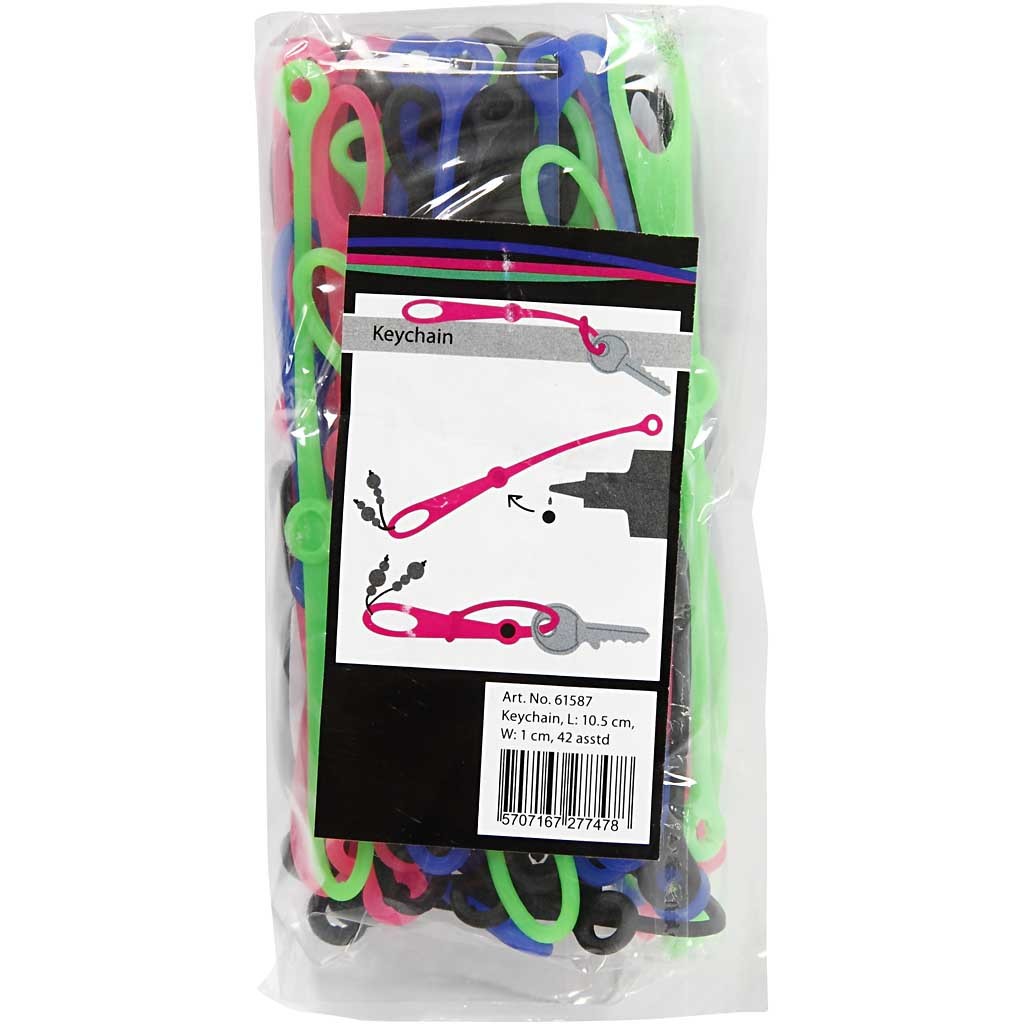 Schlüsselband, L 10,5 cm, B 1 cm, 45 Stk/ 1 Pck [HOB-61587]