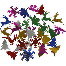 Pailletten, Größe 15 mm, Metallic-Farben, 250 g/ 1 Pck [HOB-61860]