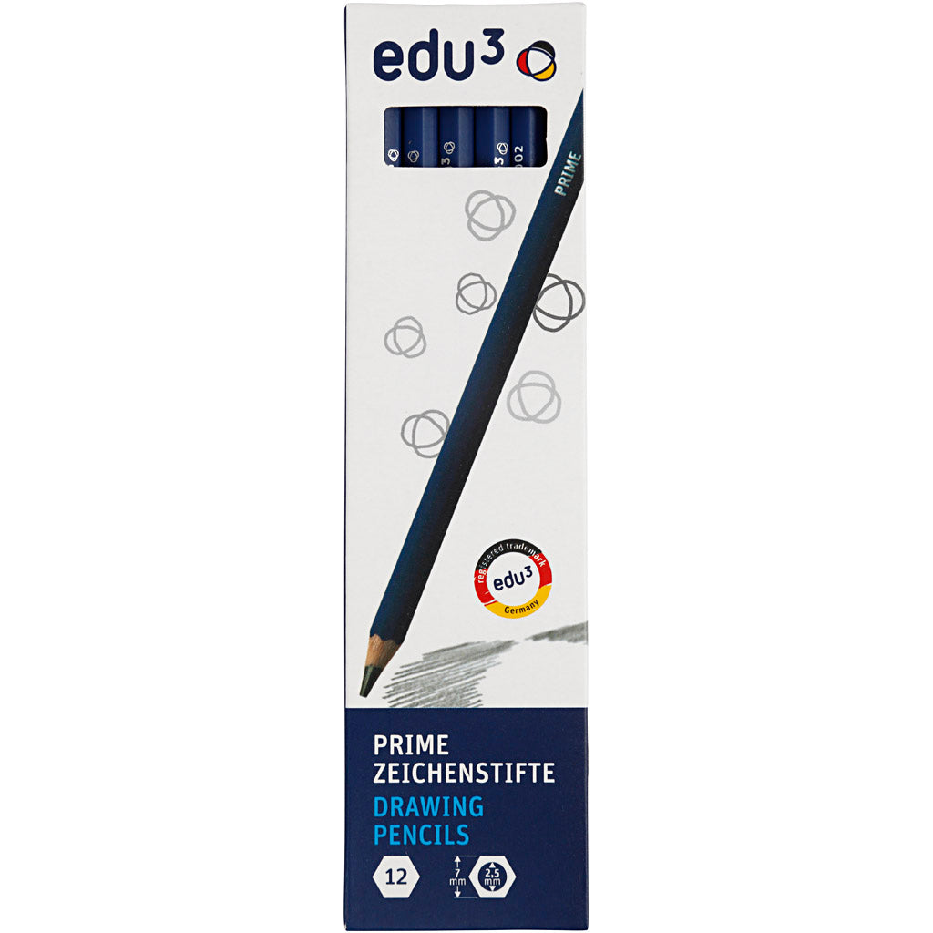 edu Zeichenstifte, 2B, 12 Stk/ 1 Pck [HOB-620172]
