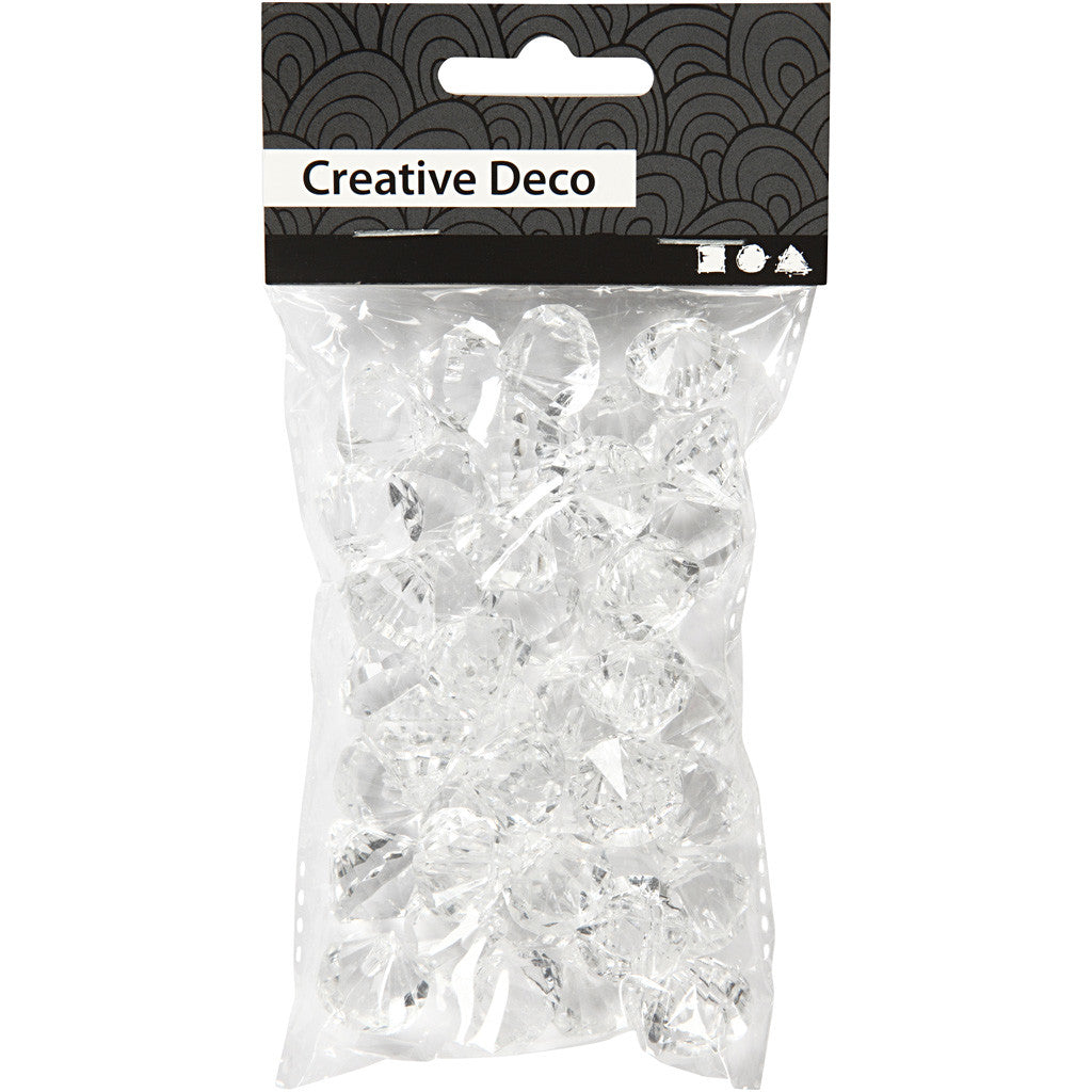 Prisma aus Acryl, Größe 17x16 mm, Lochgröße 1,2 mm, Glänzend transparent, 43 Stk/ 1 Pck [HOB-636880]