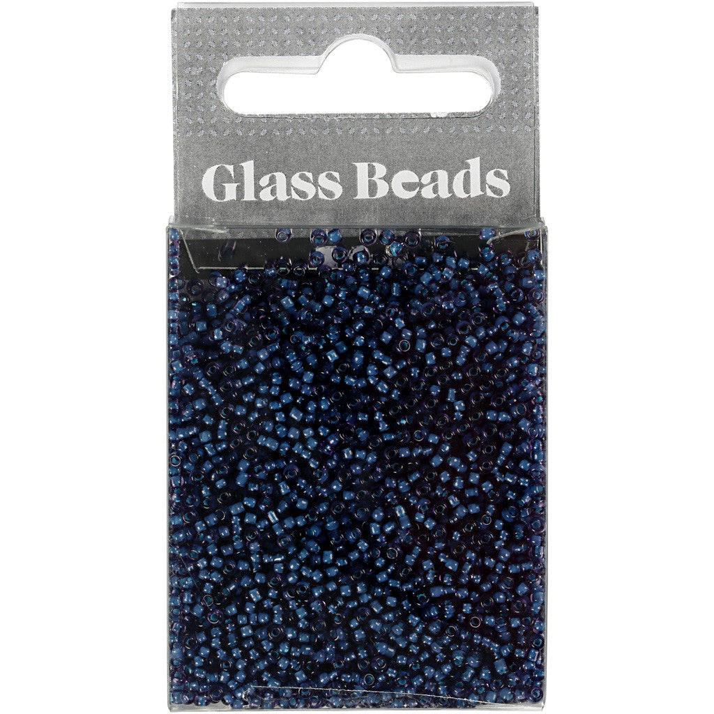 Rocailleperlen, D 1,7 mm, Größe 15/0, Lochgröße 0,5-0,8 mm, Flieder, 25 g/ 1 Pck [HOB-686810]