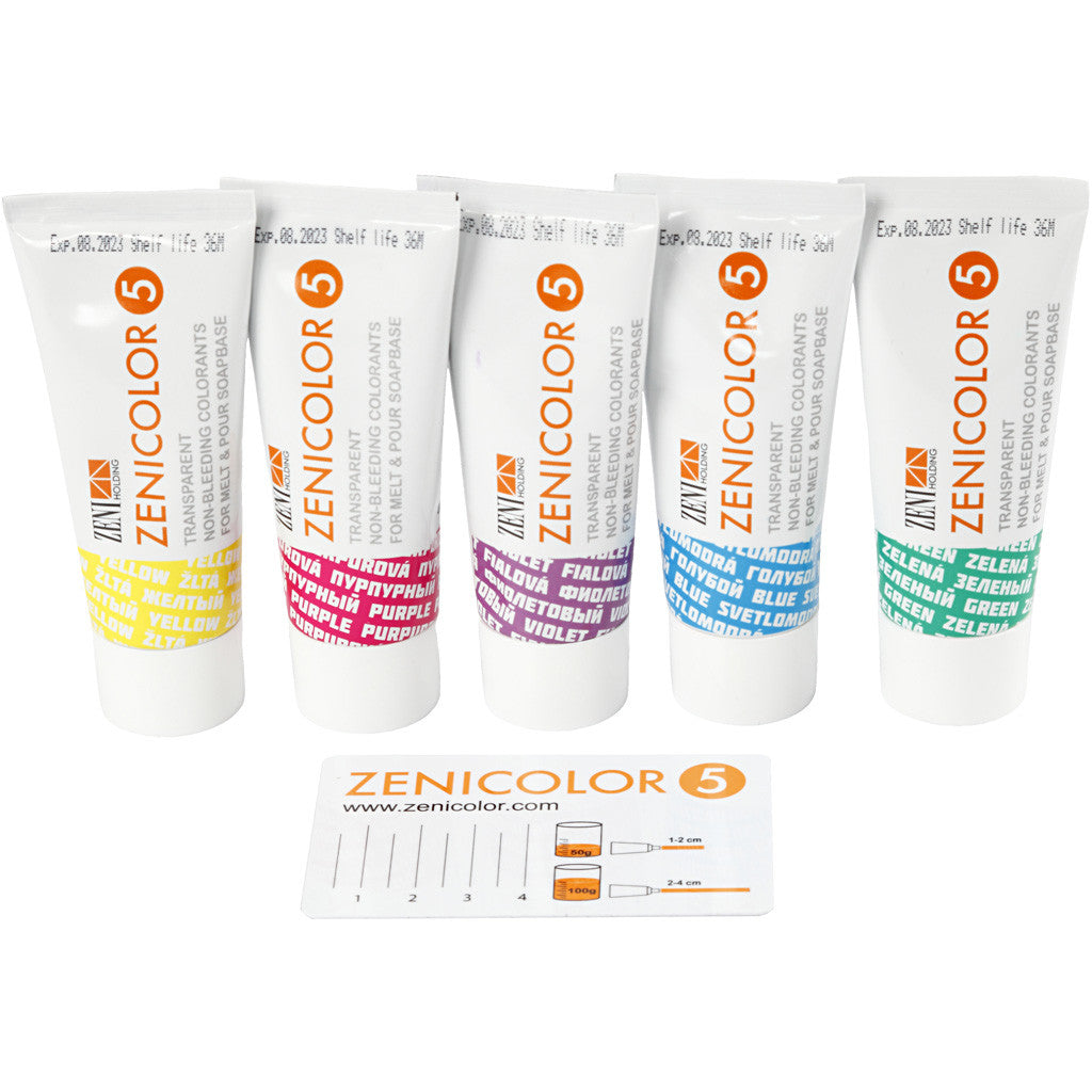 Seifenfarbe, Sortierte Farben, 5x30g/ 1 Pck [HOB-70042]