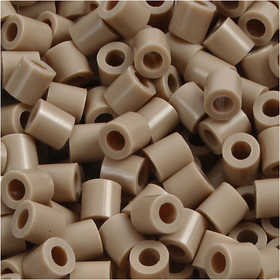 Bügelperlen, Größe 5x5 mm, Lochgröße 2,5 mm, medium, Beige (32248), 1100 Stk/ 1 Pck [HOB-751060]