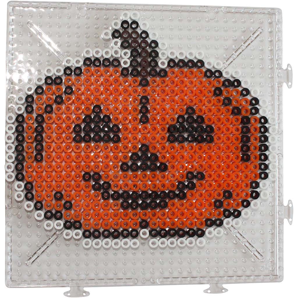 Steckplatte, Großes Quadrat, Größe 15x15 cm, medium, Transparent, 2 Stk/ 1 Pck [HOB-75309]