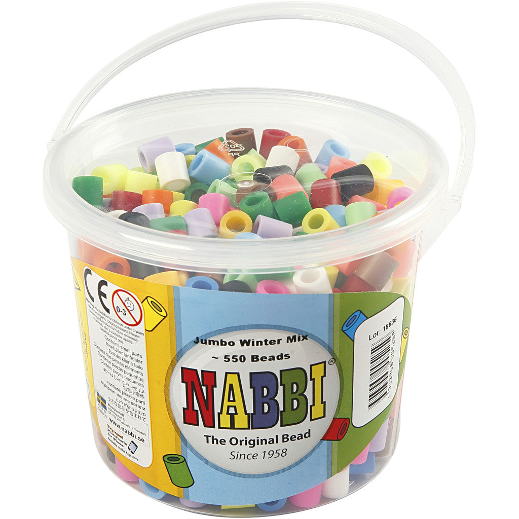 Bügelperlen, Größe 10x10 mm, Lochgröße 5,5 mm, JUMBO, Zusätzliche Farben, 550 sort./ 1 Pck [HOB-753544]