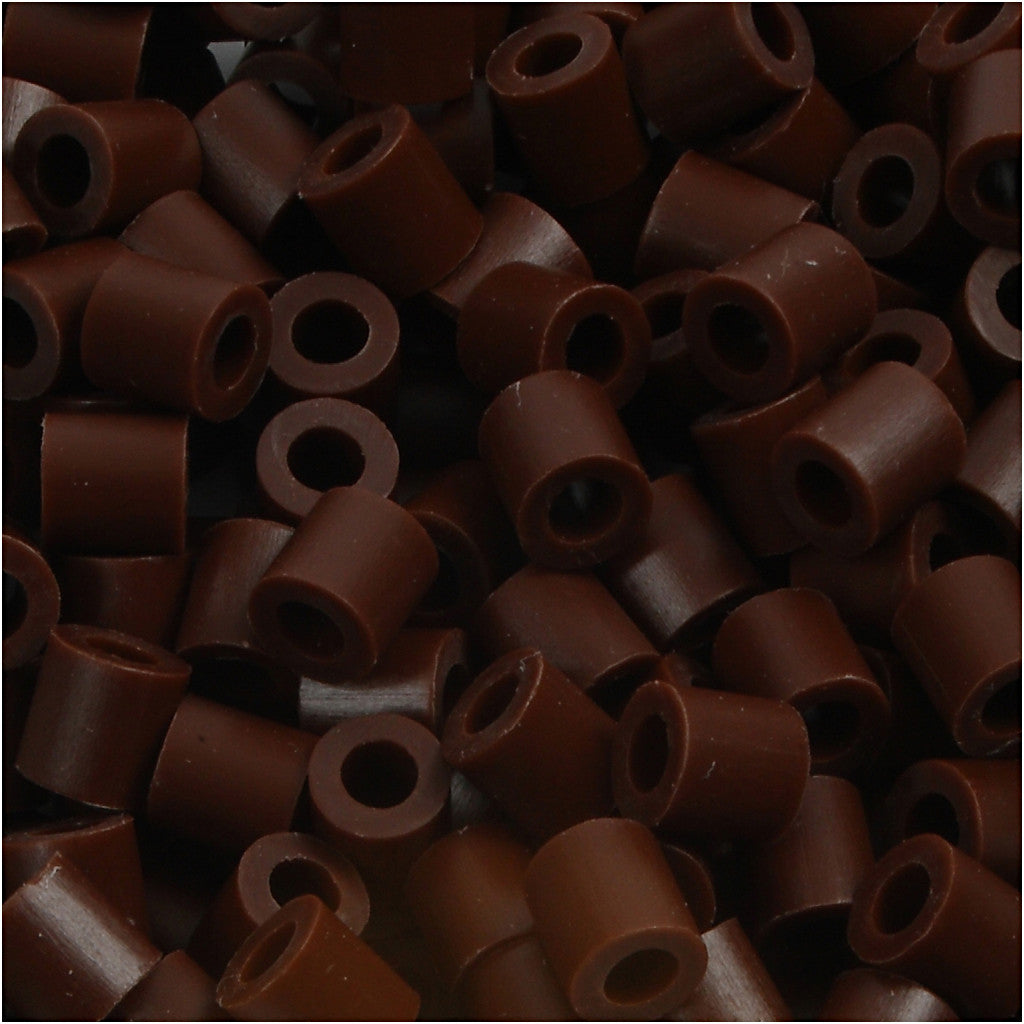 Fotoperlen, Größe 5x5 mm, Lochgröße 2,5 mm, medium, Braun (3), 6000 Stk/ 1 Pck [HOB-75503]