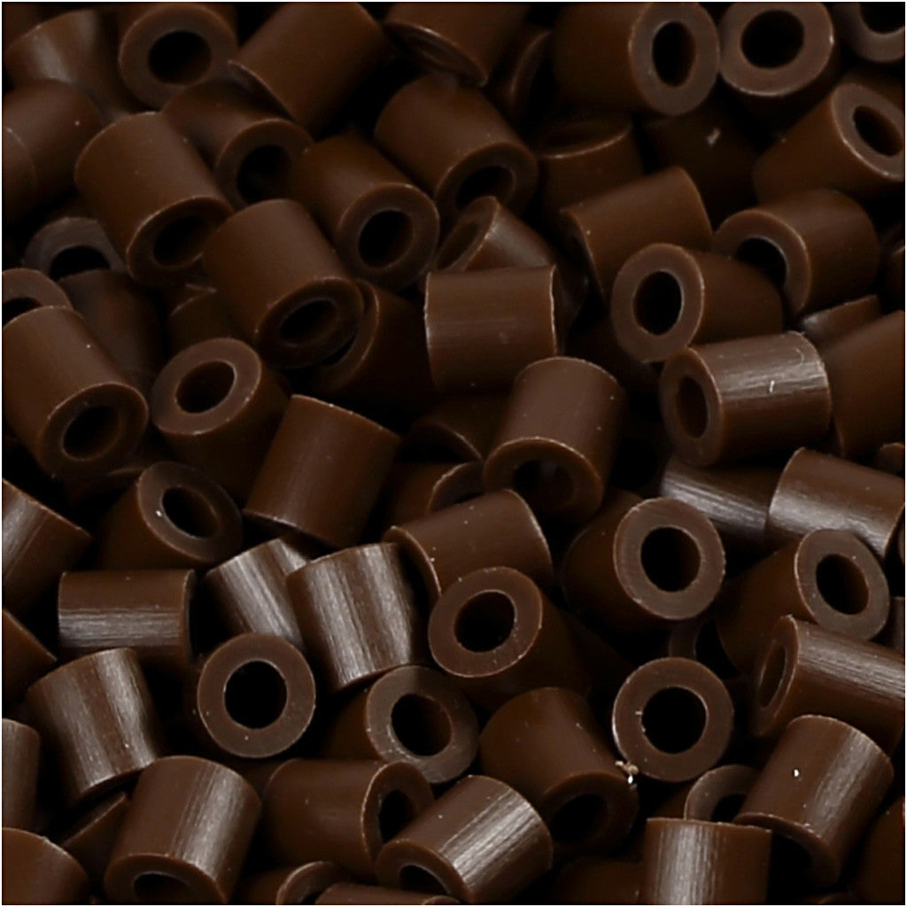 Fotoperlen, Größe 5x5 mm, Lochgröße 2,5 mm, medium, Dunkelbraun (2), 6000 Stk/ 1 Pck [HOB-75552]