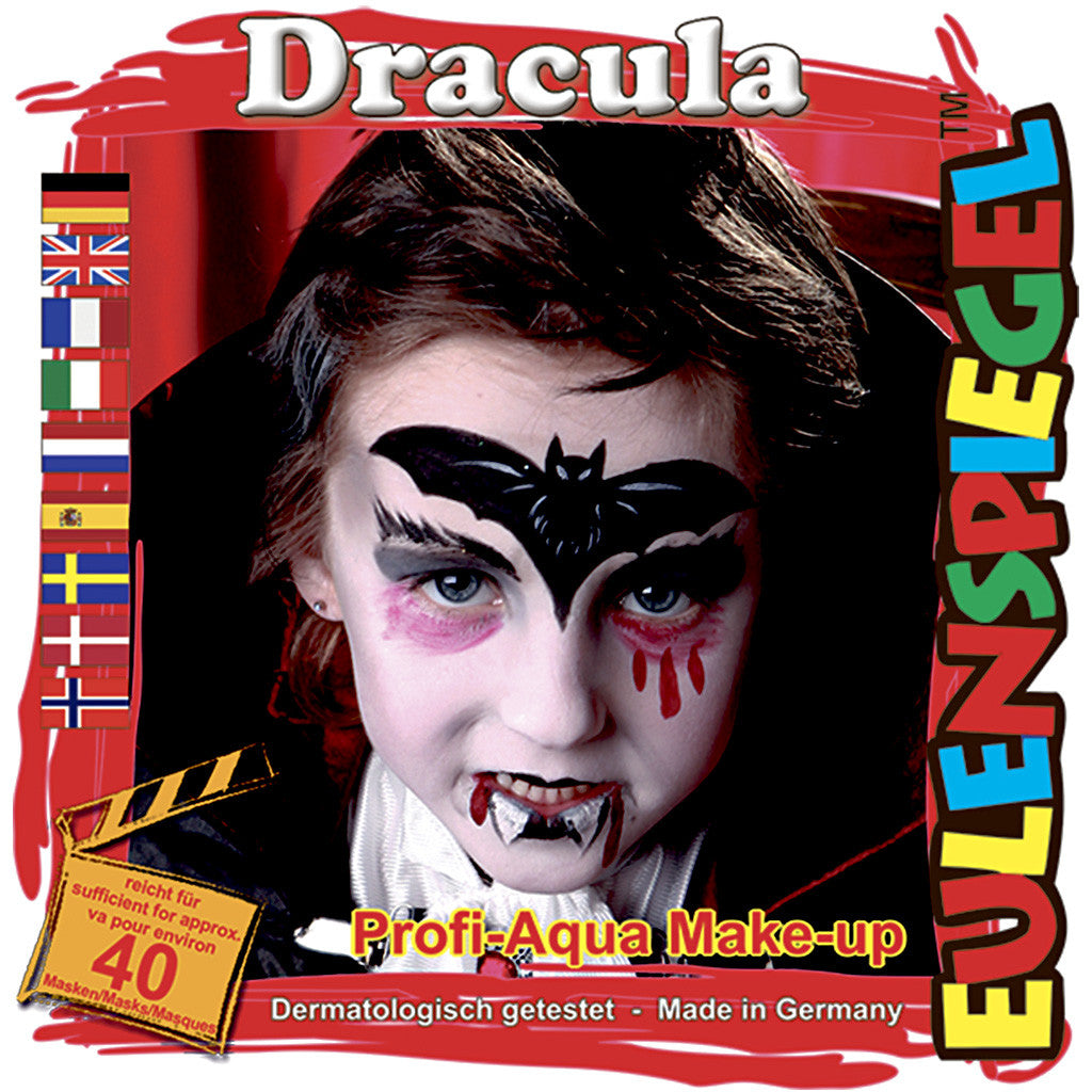 Eulenspiegel Gesichtsschminke - Motivset, Dracula, Sortierte Farben, 1 Set [HOB-76104]