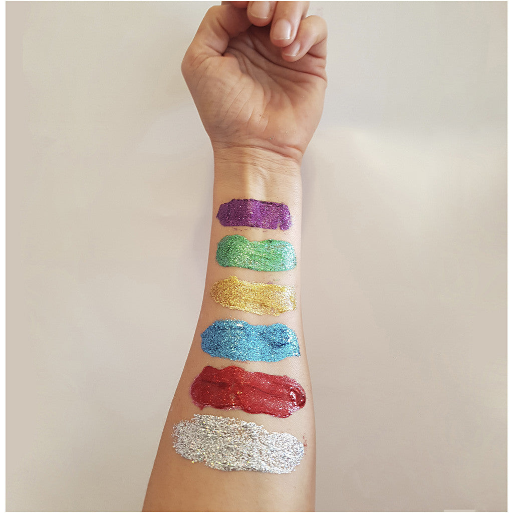 Glitter-Gel, Sortierte Farben, 6x18 ml/ 1 Pck [HOB-76142]