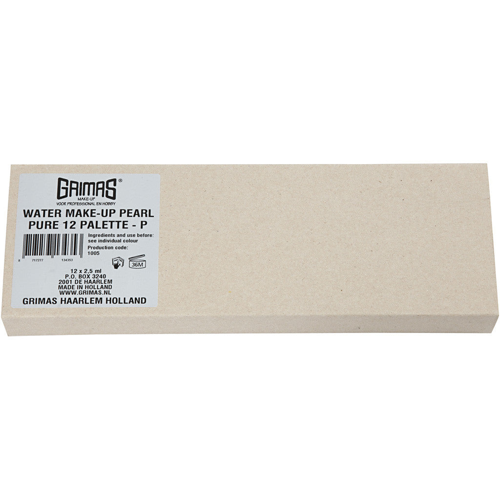 Grimas Schminkpalette, Perlmuttfarben, 12x2.50 ml/ 1 Stk [HOB-77060]