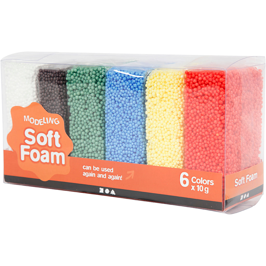 Soft Foam, Standard-Farben, 6x10 g/ 1 Pck [HOB-78058]