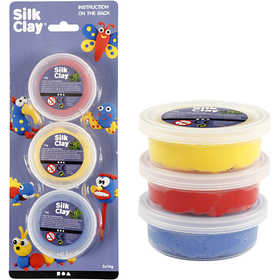 Silk Clay®, Blau, Rot, Gelb, 3x14 g/ 1 Pck [HOB-78149]