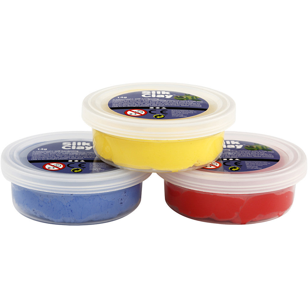 Silk Clay®, Blau, Rot, Gelb, 3x14 g/ 1 Pck [HOB-78149]