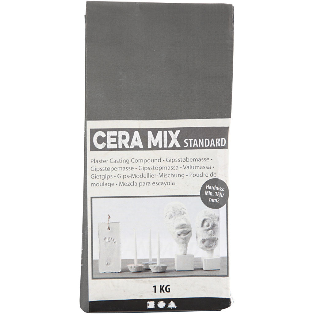 Cera-Mix Standard Modelliergips, Hellgrau, 1 kg [HOB-786500]