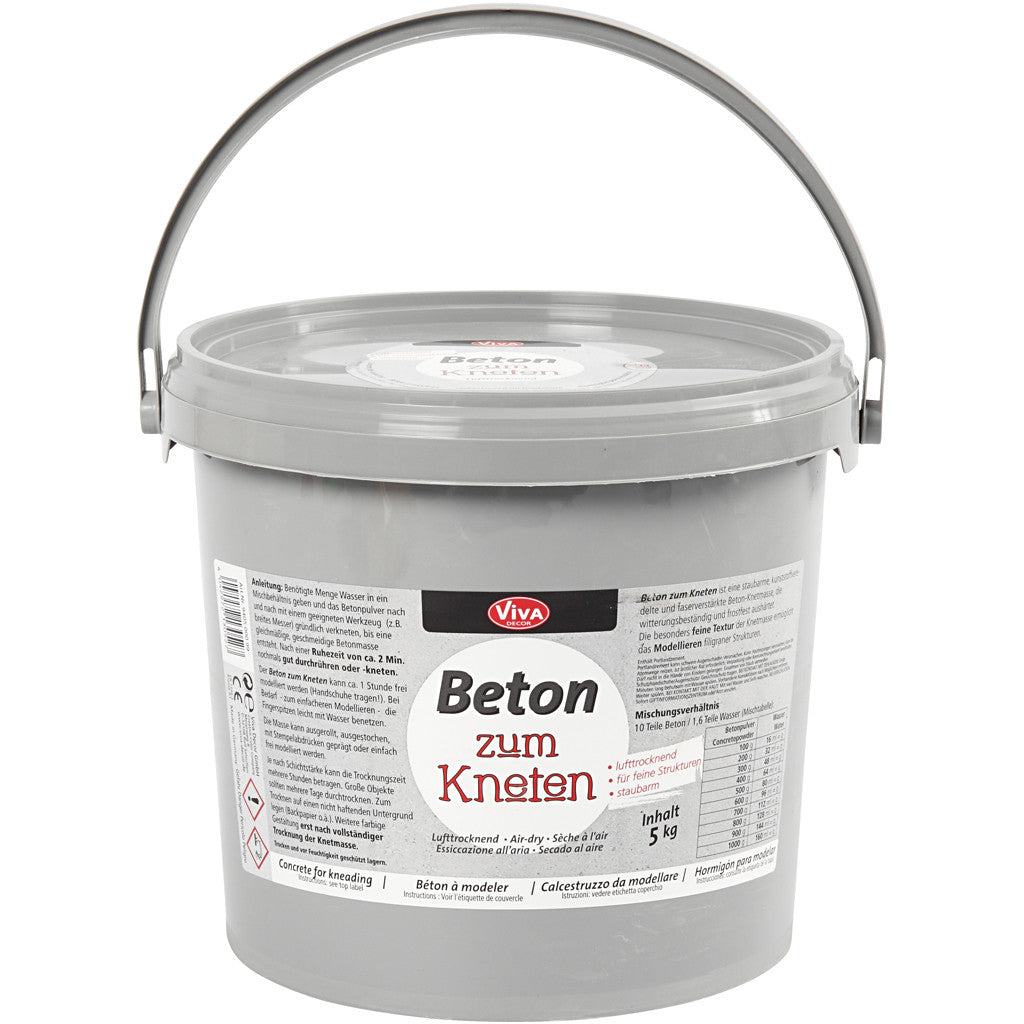 Beton-Modelliermasse, Grau, 4500 g/ 1 Pck [HOB-78657]