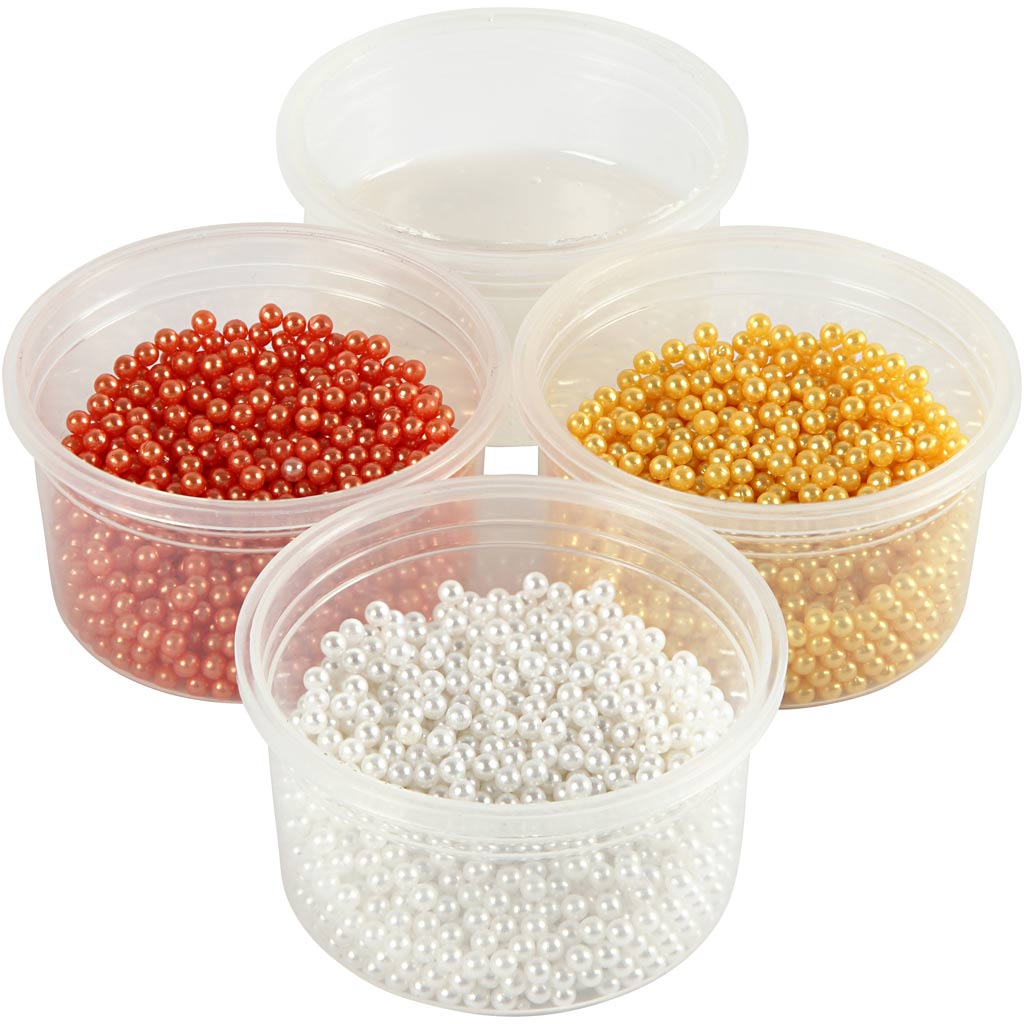 Pearl Clay®, orange, white, yellow, 3x25+38 g