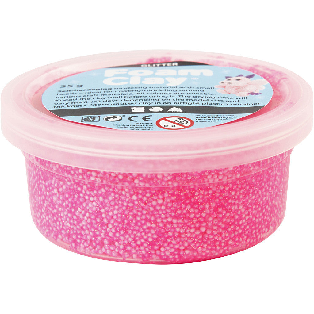 Foam Clay® , Glitter, Pink, 35 g/ 1 Dose [HOB-788820]
